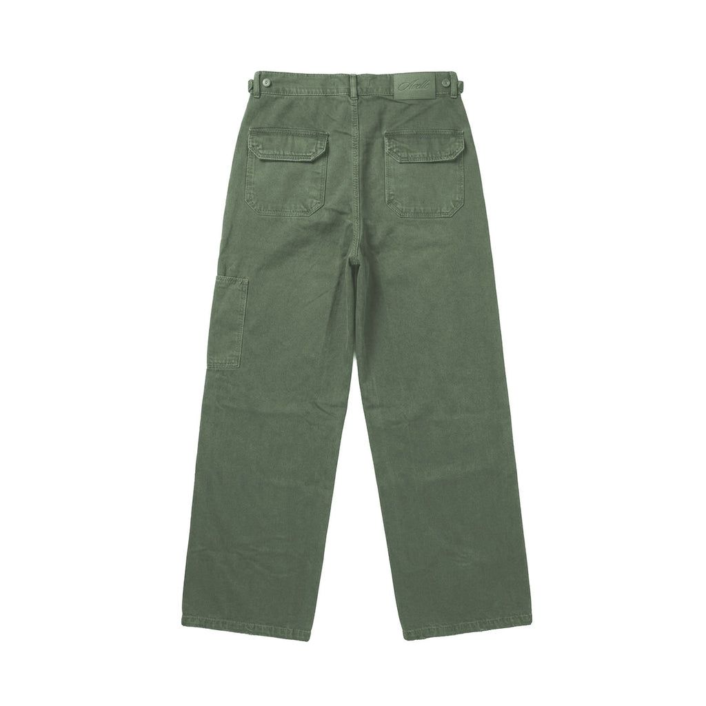 Washed Carpenter Pants In Olive